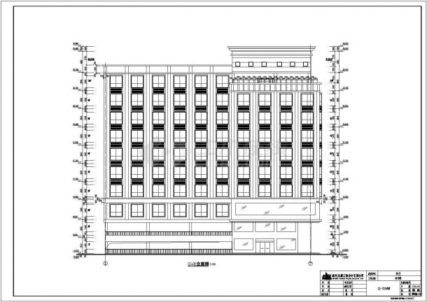 某地区十层框架结构酒店建筑施工图-图一
