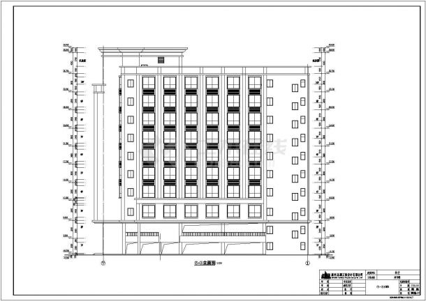 某地区十层框架结构酒店建筑施工图-图二