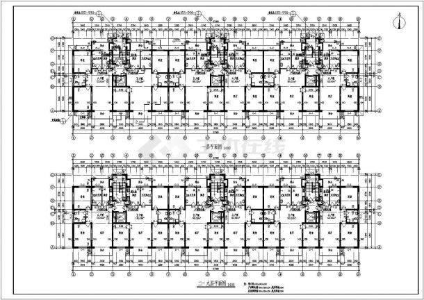 短肢剪力墙小高层住宅楼建筑、结构施工图-图一