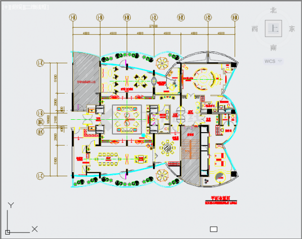 【佛山】顺德华美达酒店十八层会所室内设计方案CAD图纸-图一