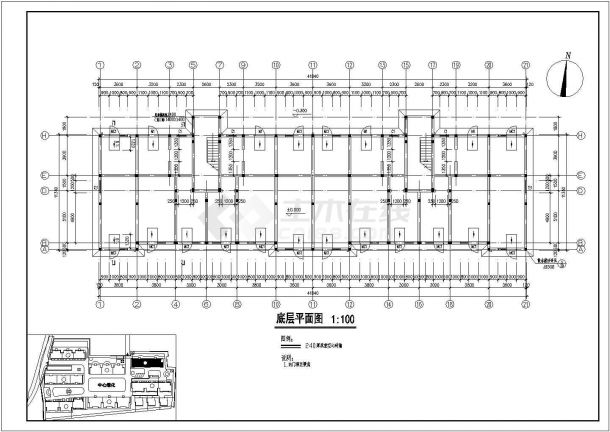 【泰州】六层砖混结构住宅建筑施工图-图一