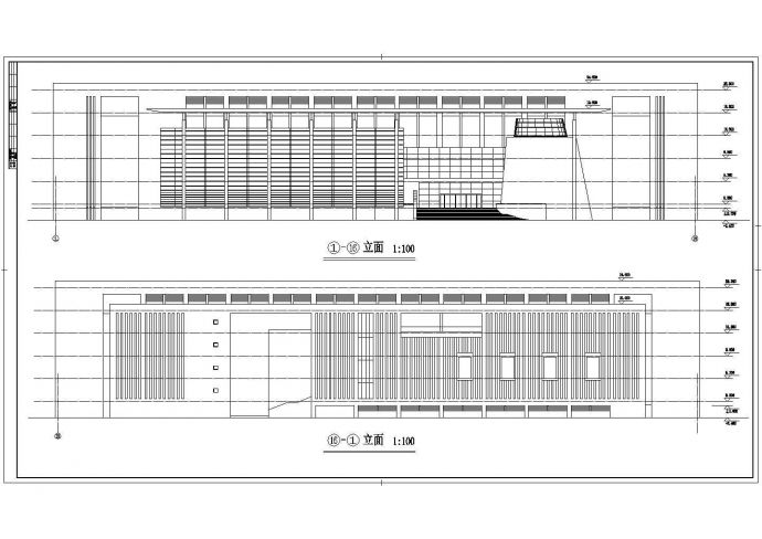某地五层框架结构图书馆建筑方案设计图_图1
