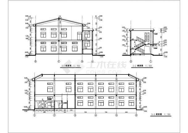 某地区2层欧式框架结构食堂建筑设计施工图-图二