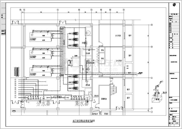 某市人民医院地源热泵机房设计施工图纸-图二