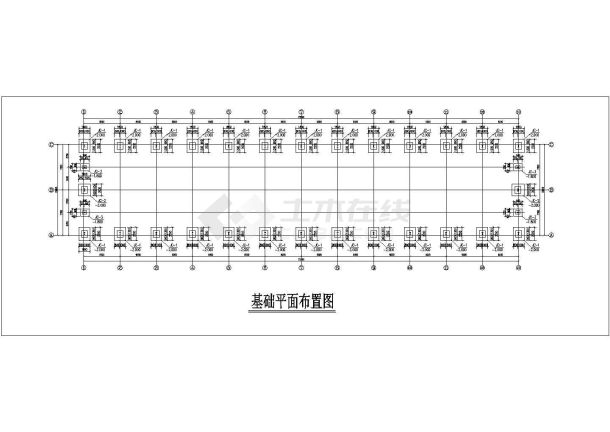 某地企业单层单跨厂房钢结构施工图纸-图一