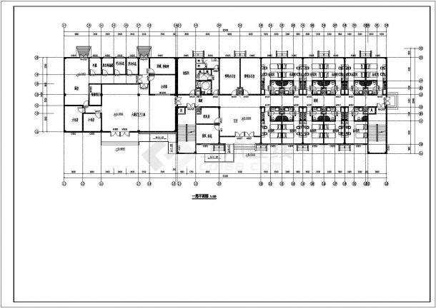 某地4层混凝土框架结构招待所建筑施工图纸-图二