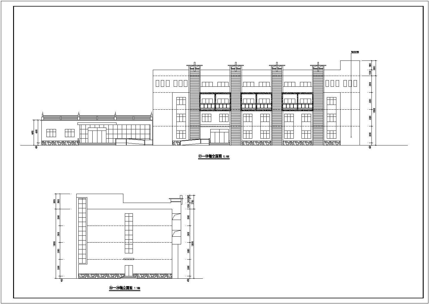 某地4层混凝土框架结构招待所建筑施工图纸