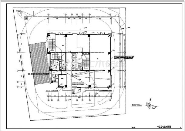【浙江】十四层办公用房及商务用房强弱电设计施工图（2015年图纸）-图一
