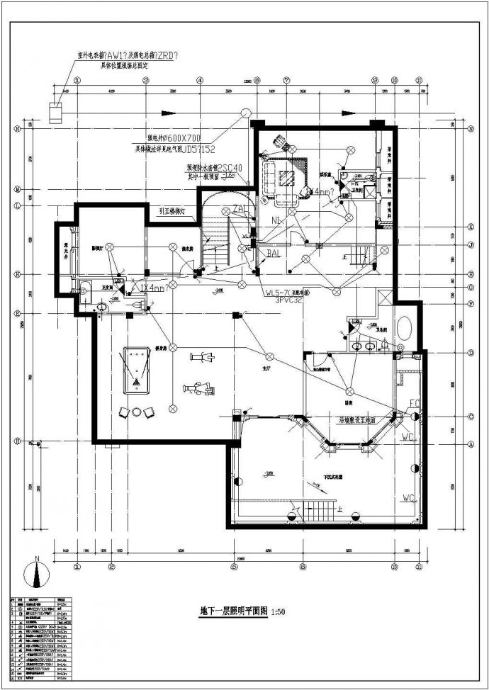 某三层私家别墅电气设计全套施工图_图1