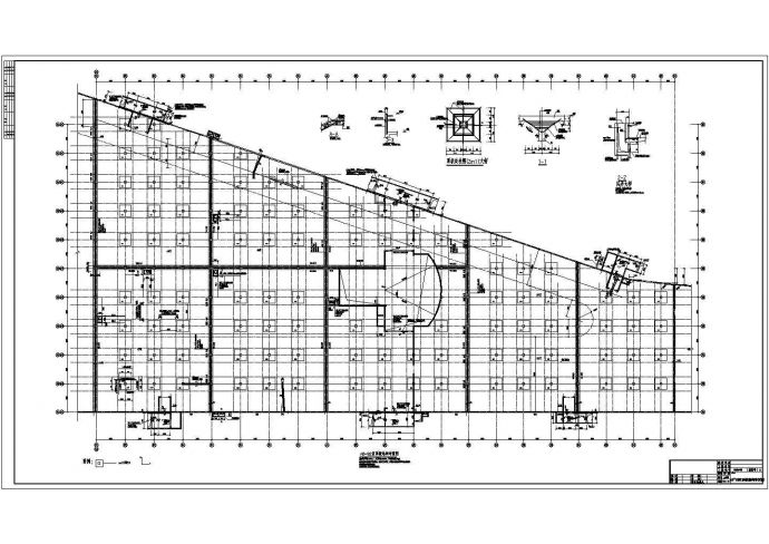 某大型建筑地下室基础及顶板结构施工图_图1