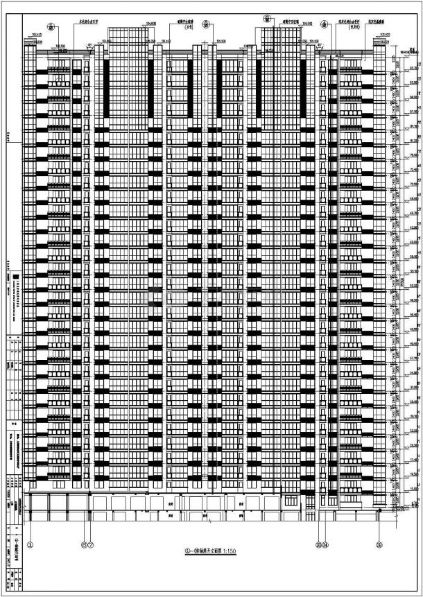 连云港世纪新城33层剪力墙结构住宅建筑设计方案图-图二