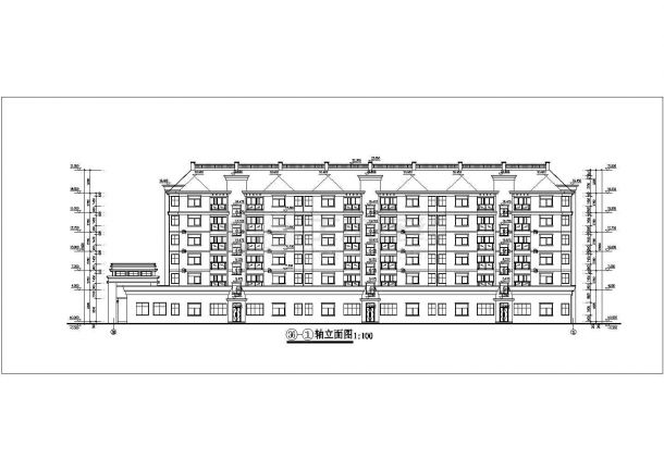 某地6层框架结构住宅楼建筑设计方案图-图二