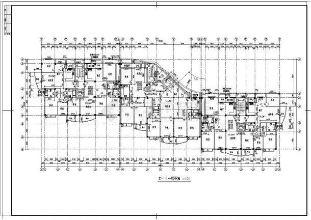 某地区十五层住宅楼建筑设计施工图-图一