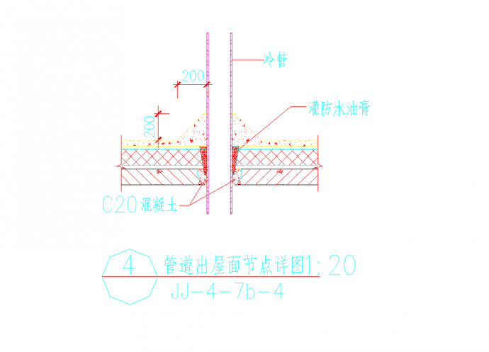 江苏超高层酒店屋面检修口节点详图CAD图纸_图1