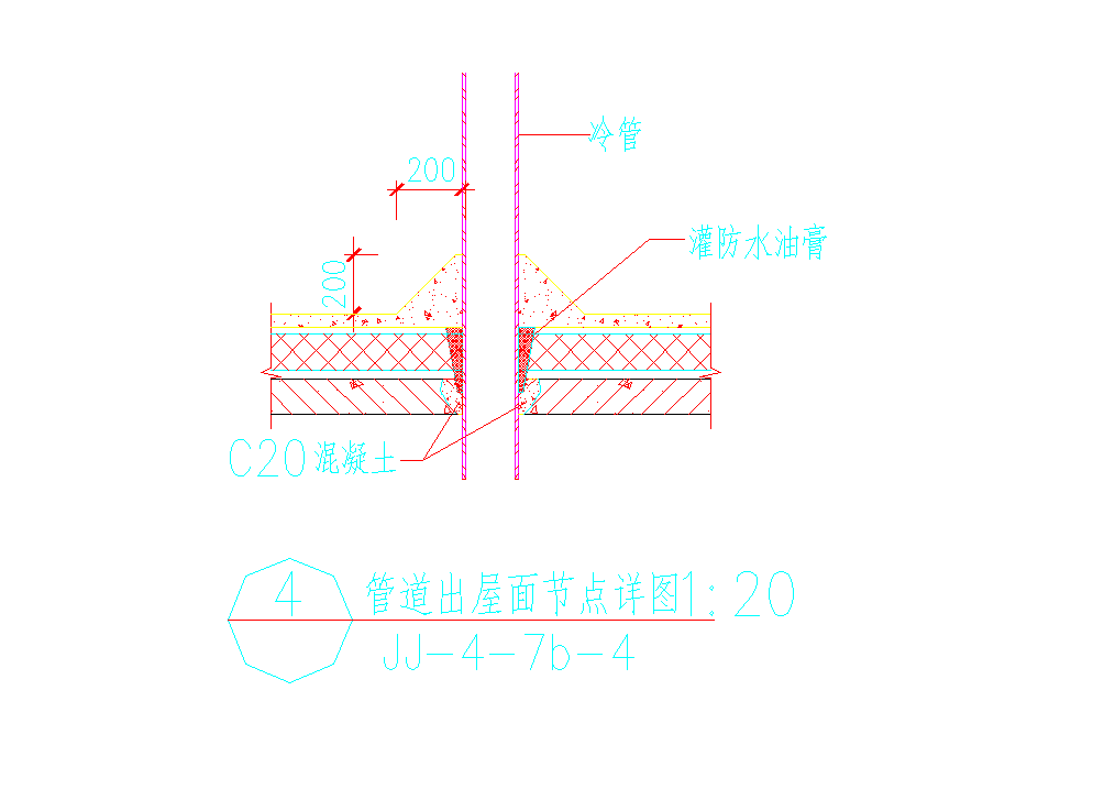 江苏超高层酒店屋面检修口节点详图CAD图纸