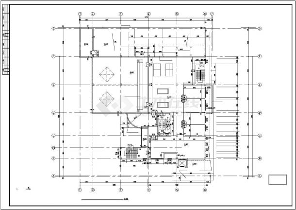 某小区三层砖混结构会所建筑设计方案图-图一