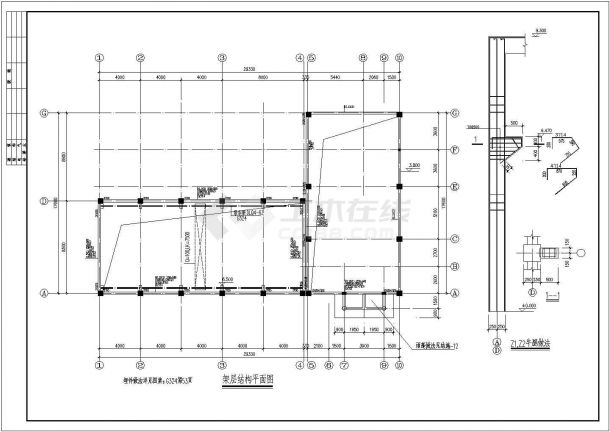 某框架结构排水站结构设计施工图纸-图二