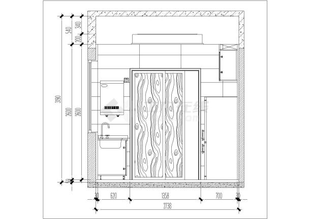 两层复式住宅室内设计CAD施工图（含水电）-图二