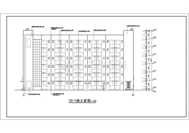 重庆某大学6层学生宿舍建筑设计方案图纸-图一