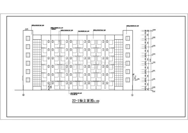 重庆某大学6层学生宿舍建筑设计方案图纸-图二