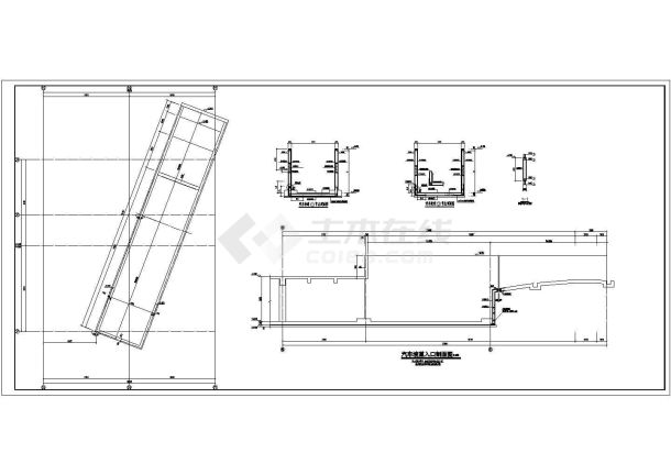湖南长沙某小区地下一层框架结构车库结构施工图-图二