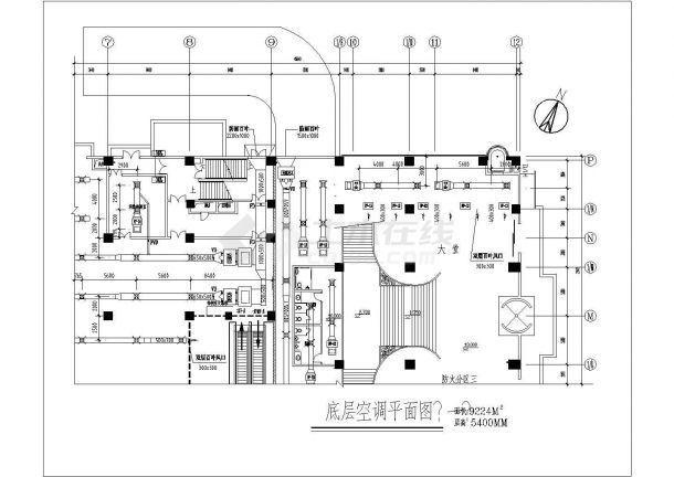 上海某大型超市暖通施工图纸（8万方）-图一