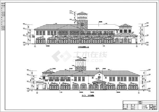 某地两层框架结构商业楼建筑设计施工图-图一