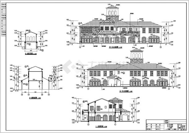 某地两层框架结构商业楼建筑设计施工图-图二
