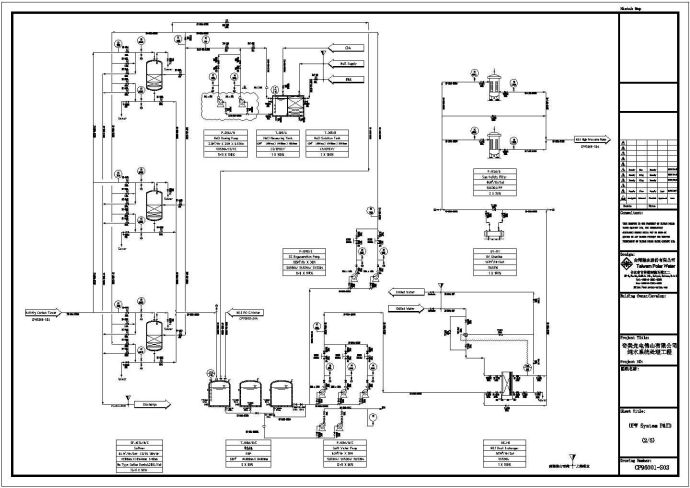 某公司某一电子厂纯水系统平面图纸_图1
