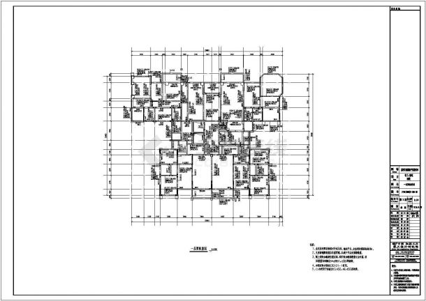 某18层剪力墙结构住宅楼结构施工图（11栋楼）-图一