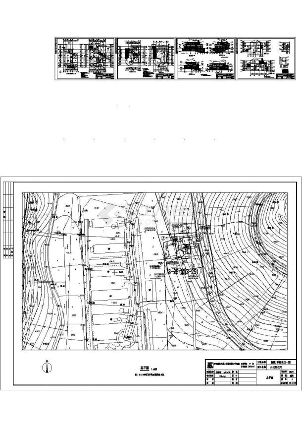 香格里拉千万级别墅建筑施工设计CAD图-图一