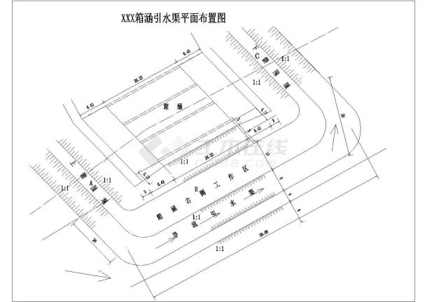 东莞某涵洞工程施工导流（引水渠）方案-图一