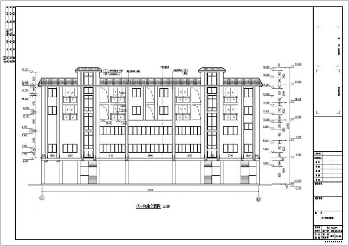 某地5层框架结构消防支队公寓楼建筑设计施工图_图1