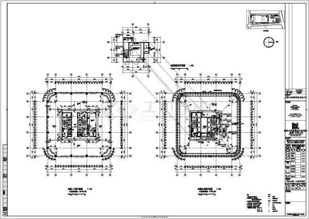 某地区20层框架剪力墙结构高层办公综合楼建筑施工图-图二