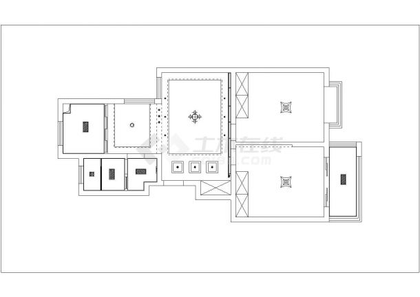 某小区二室二厅住宅装修设计施工图-图一