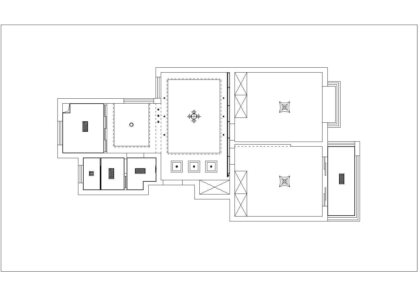 某小区二室二厅住宅装修设计施工图