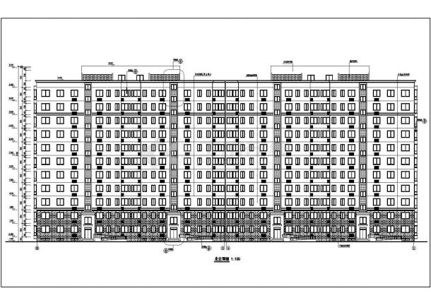 北京某小区十一层框剪结构住宅楼建筑施工图-图二