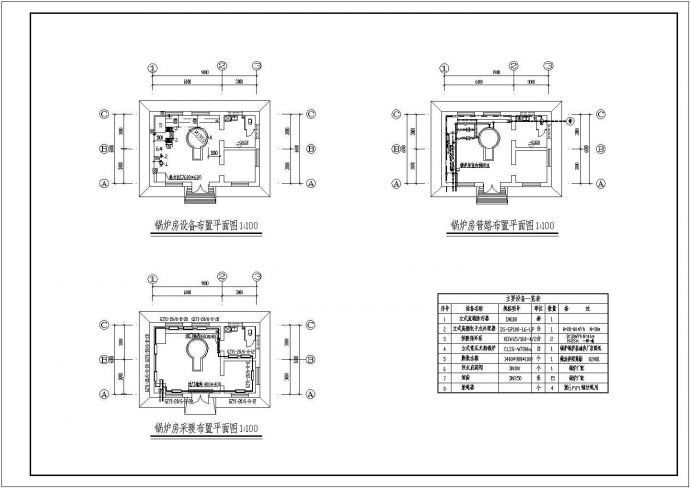 CLSG-W常压立式锅炉锅炉房平面图及管路系统图_图1