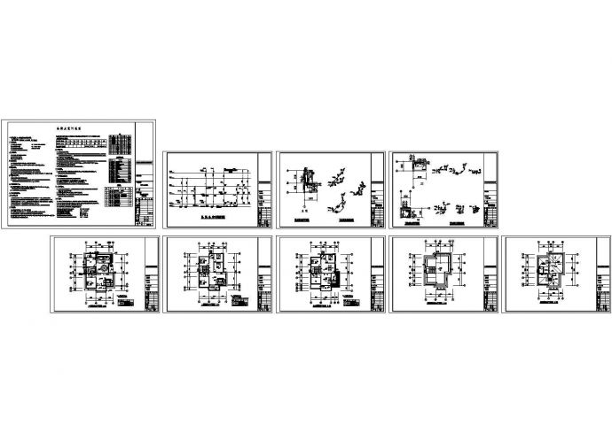 某410平方米3层独栋别墅建筑结构水电设计图纸_图1