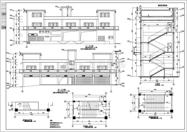 某地两层框架结构农贸市场建筑施工图-图二