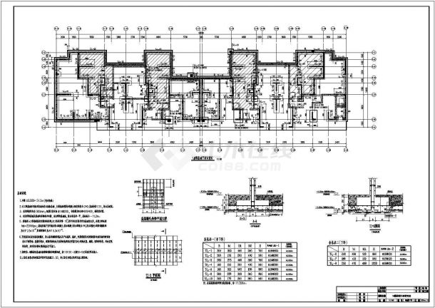 组合楼盖地下车库结构设计施工图纸-图一