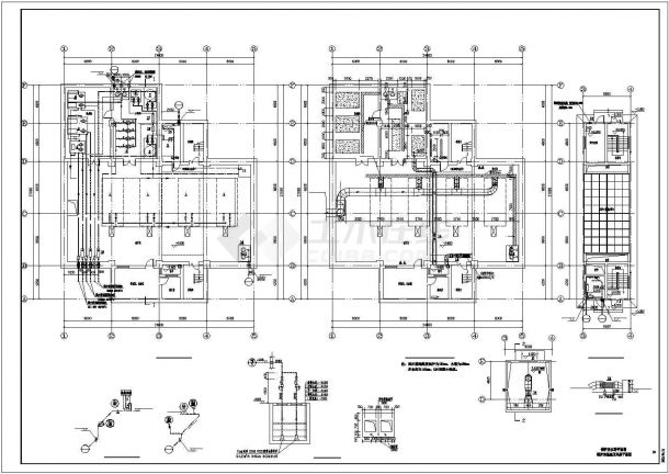 【北京】住宅区地下锅炉房建筑暖通系统设计施工图-图一