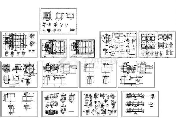 某地区厂房设备基础结构设计CAD图-图一