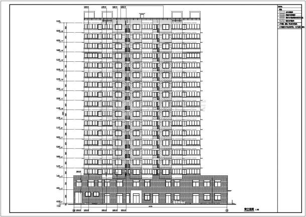 江苏省徐州市18层框架剪力墙结构住宅楼建筑施工图-图一