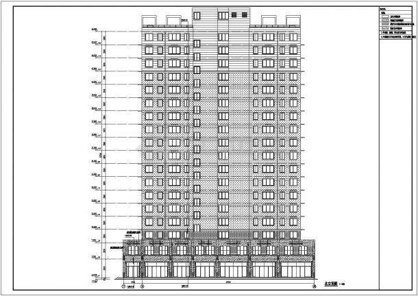 江苏省徐州市18层框架剪力墙结构住宅楼建筑施工图-图二
