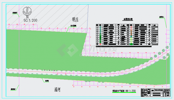 东岸景区绿化工程园林景观设计施工图-图二