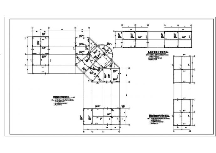 某地区三层框架结构超市结构设计施工图纸_图1