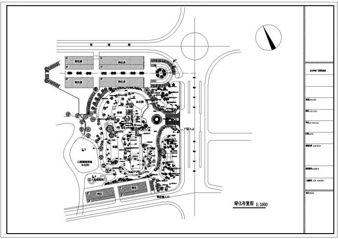 东方神舟厂区园林景观CAD图纸_图1