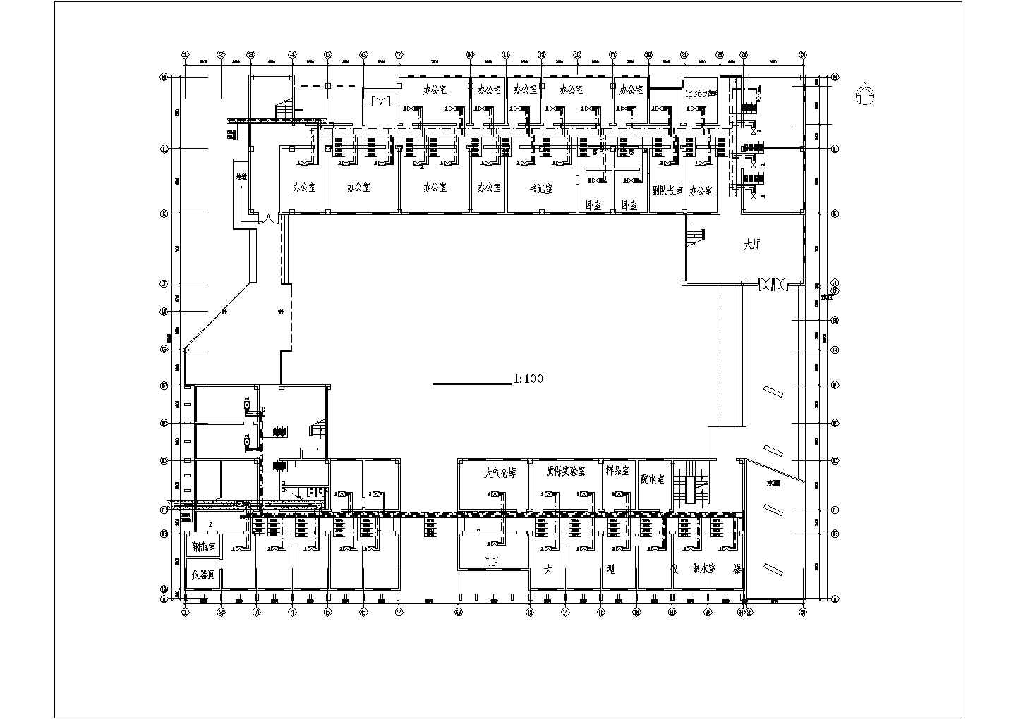 某地办公楼电气设计空调施工图(含设计说明)
