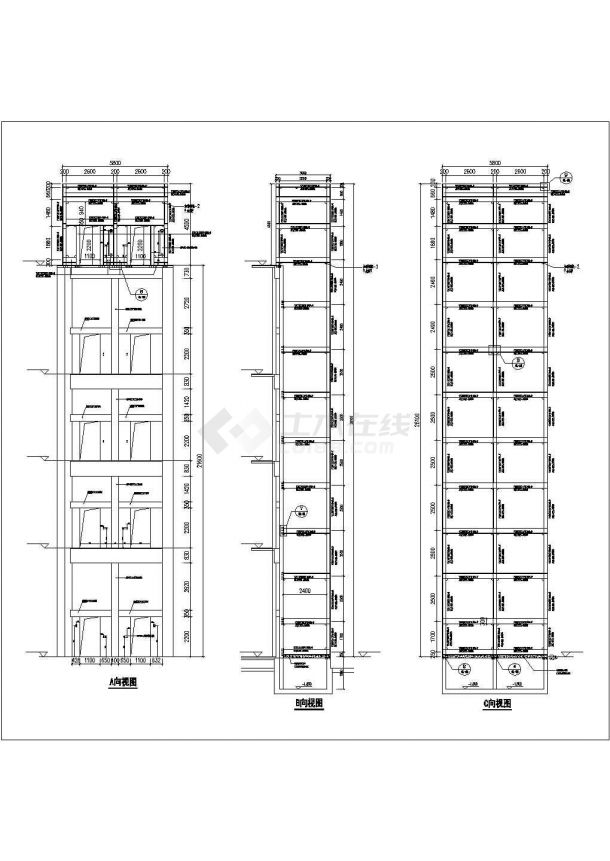 商业建筑钢结构电梯钢结构施工图纸-图二